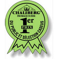 Fluorescent Green Flexo-Printed Stock Medallion Roll Label (1.32"x1.63")